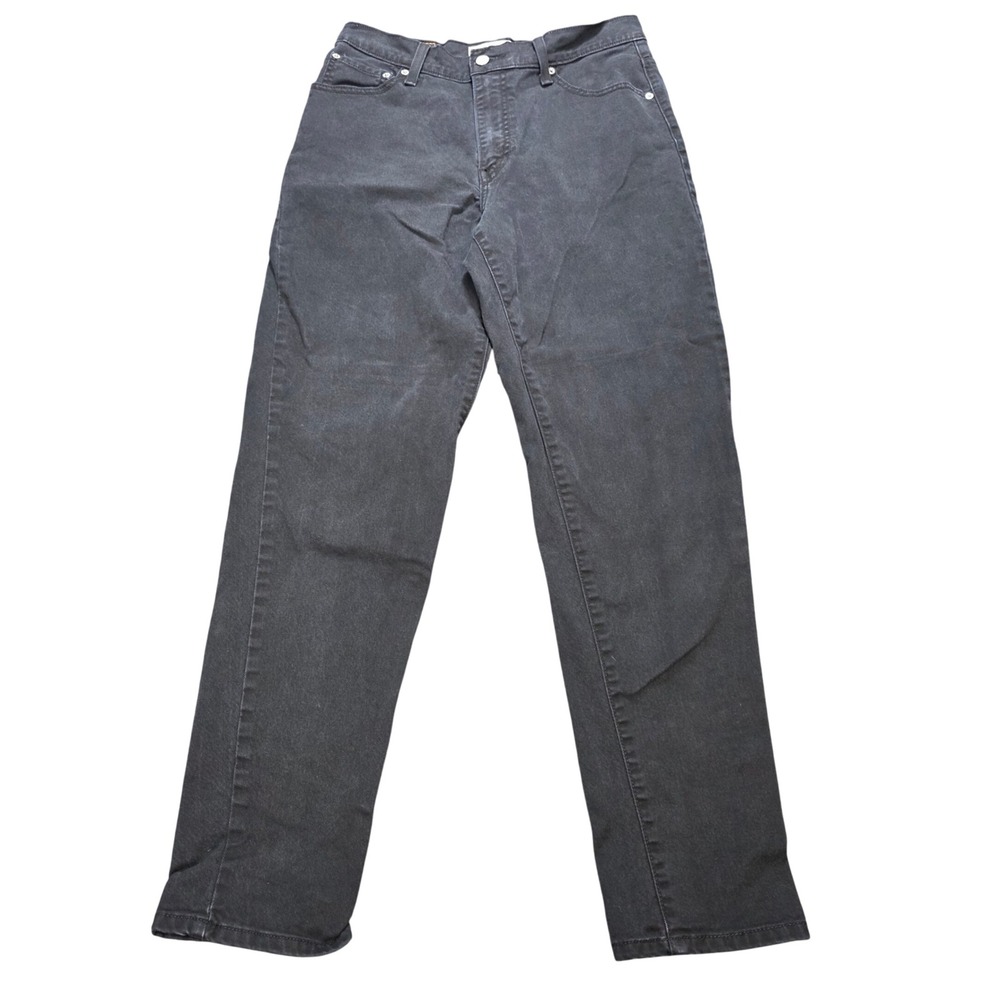 Levis 512 Slim Tapered Jeans Women's 12M Washed Black High Rise Stretch Denim